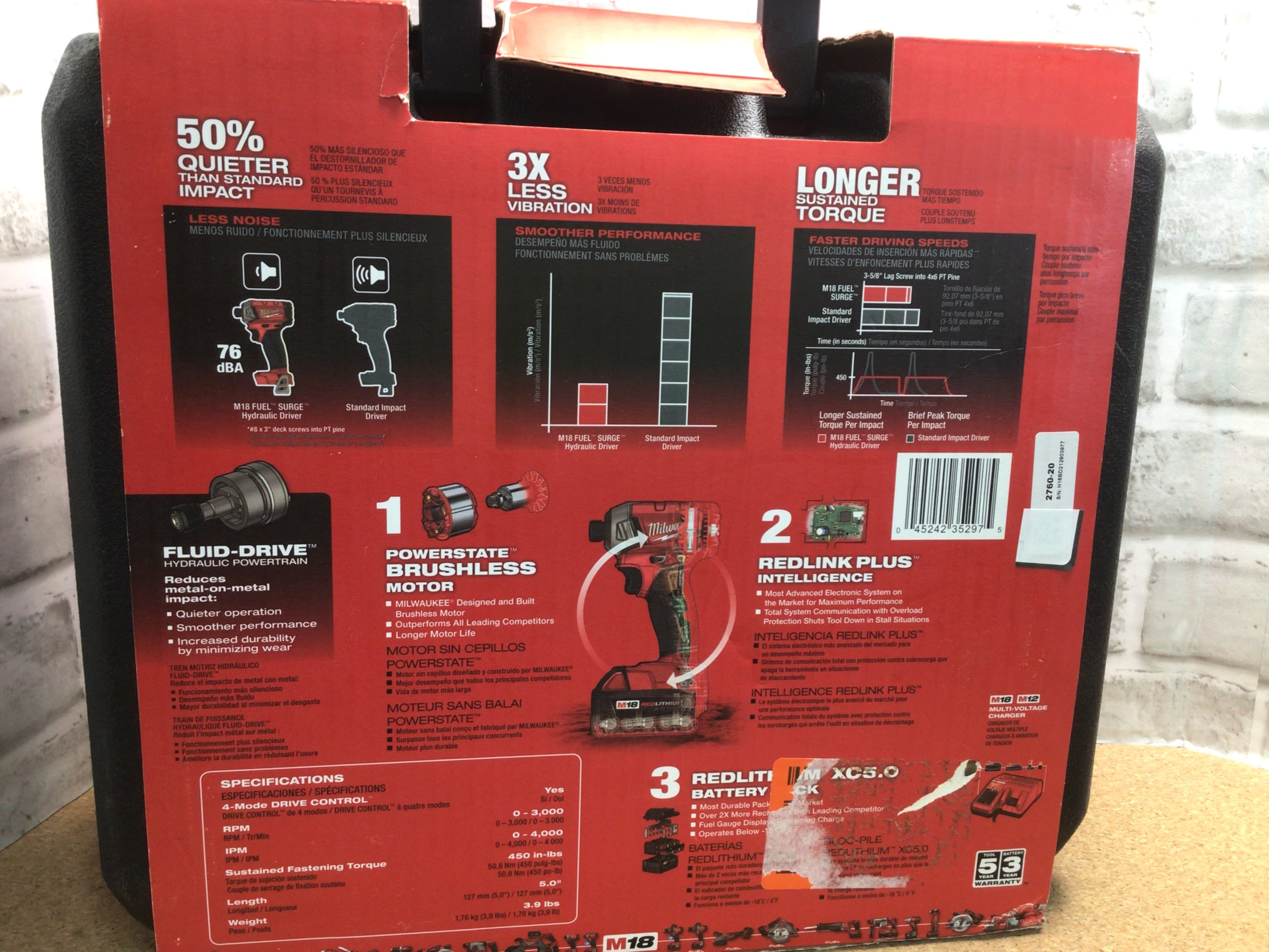 PARTS ONLY Milwaukee Elec Tool DB303552 Fuel Surge 1/4" Hex Hydraulic Driver Kit (7951342633198)